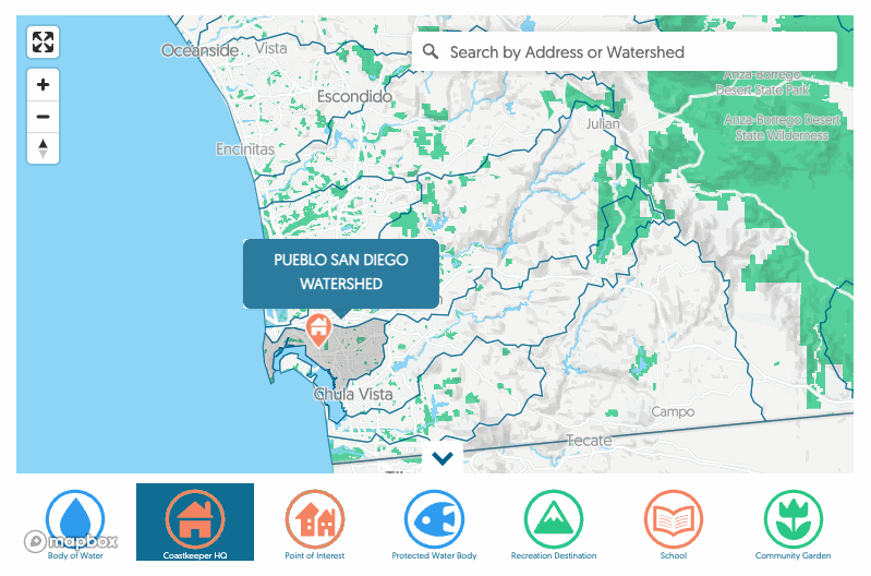 San Diego Coastkeeper Interactive Explore Your Watershed Map