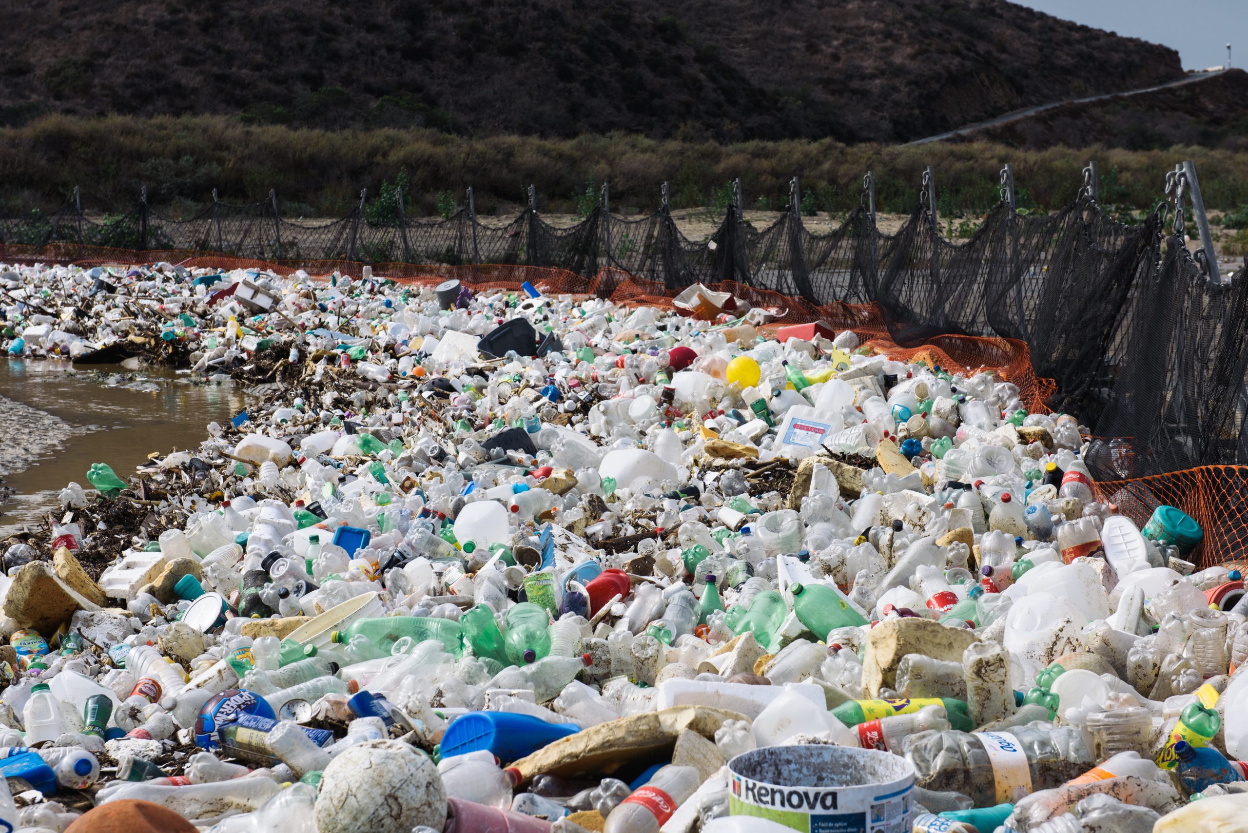 Goat Canyon in Tijuana River Valley and toxic plastic pollution and hazardous waste
